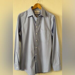 Roundtree & Yorke Gold Label Size Medium Non-Iron Slim Fit 100% Cotton Shirt